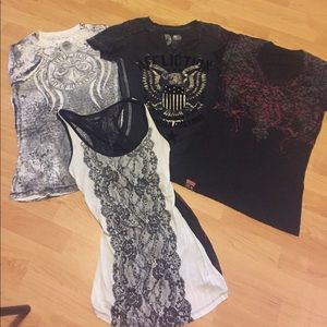 Lot of 4 shirts from The Buckle